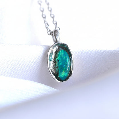 Naszyjnik Błękitny Opal