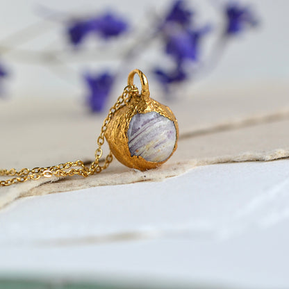 Naszyjnik Kulka Ametyst