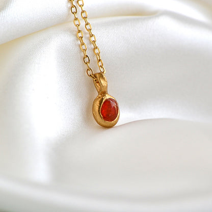 Naszyjnik z Pomarańczowym Opalem