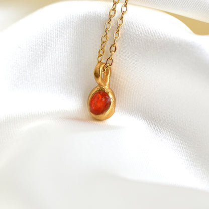 Naszyjnik z Pomarańczowym Opalem