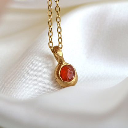 Naszyjnik z Pomarańczowym Opalem