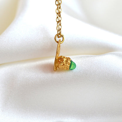 Naszyjnik z Zielonym Opalem