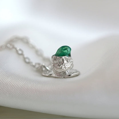 Naszyjnik z Zielonym Opalem