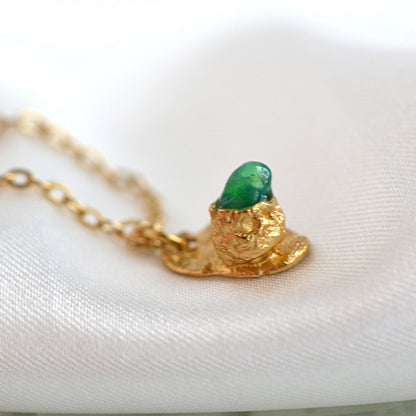 Naszyjnik z Zielonym Opalem