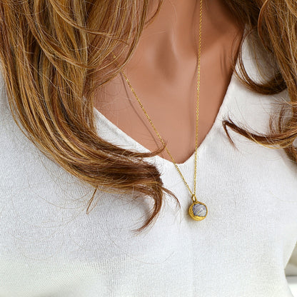 Naszyjnik Kulka Ametyst