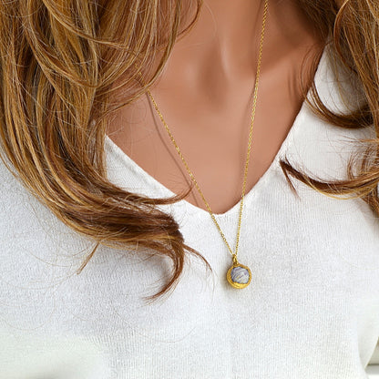 Naszyjnik Kulka Ametyst