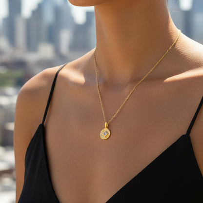 Square Cubic Zirconia Necklace