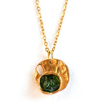 Naszyjnik z Zielonym Diopsydem