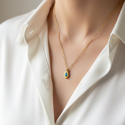 Naszyjnik z Błękitnym Opalem