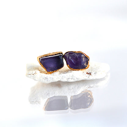 Kolczyki Sztyfty Ametyst