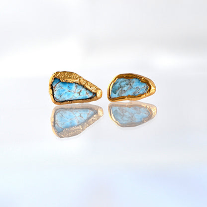 Kolczyki Sztyfty Niebieski Apatyt