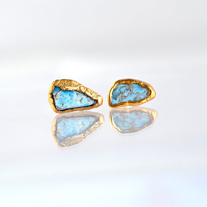 Kolczyki Sztyfty Niebieski Apatyt