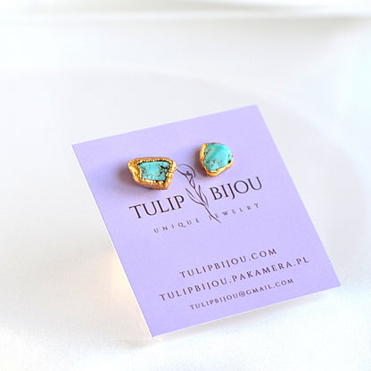 Kolczyki Sztyfty Turkus