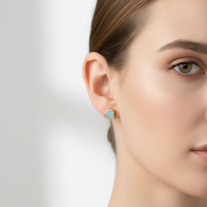 Kolczyki Sztyfty Larimar