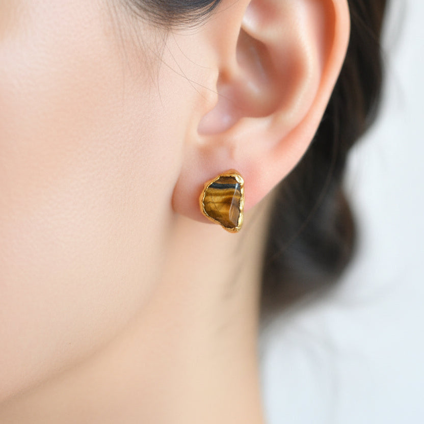 Kolczyki Sztyfty Tygrysie Oko