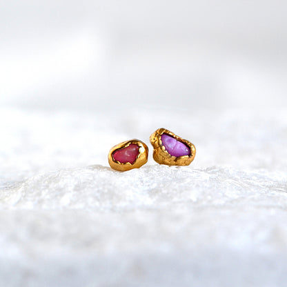 Kolczyki Sztyfty Opal Różowy