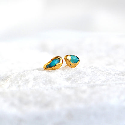 Kolczyki Sztyfty Opal Niebieski