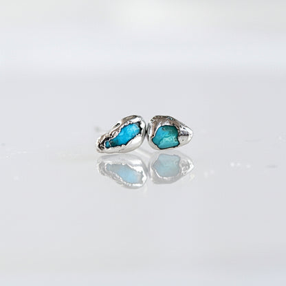 Kolczyki Sztyfty Opal Niebieski