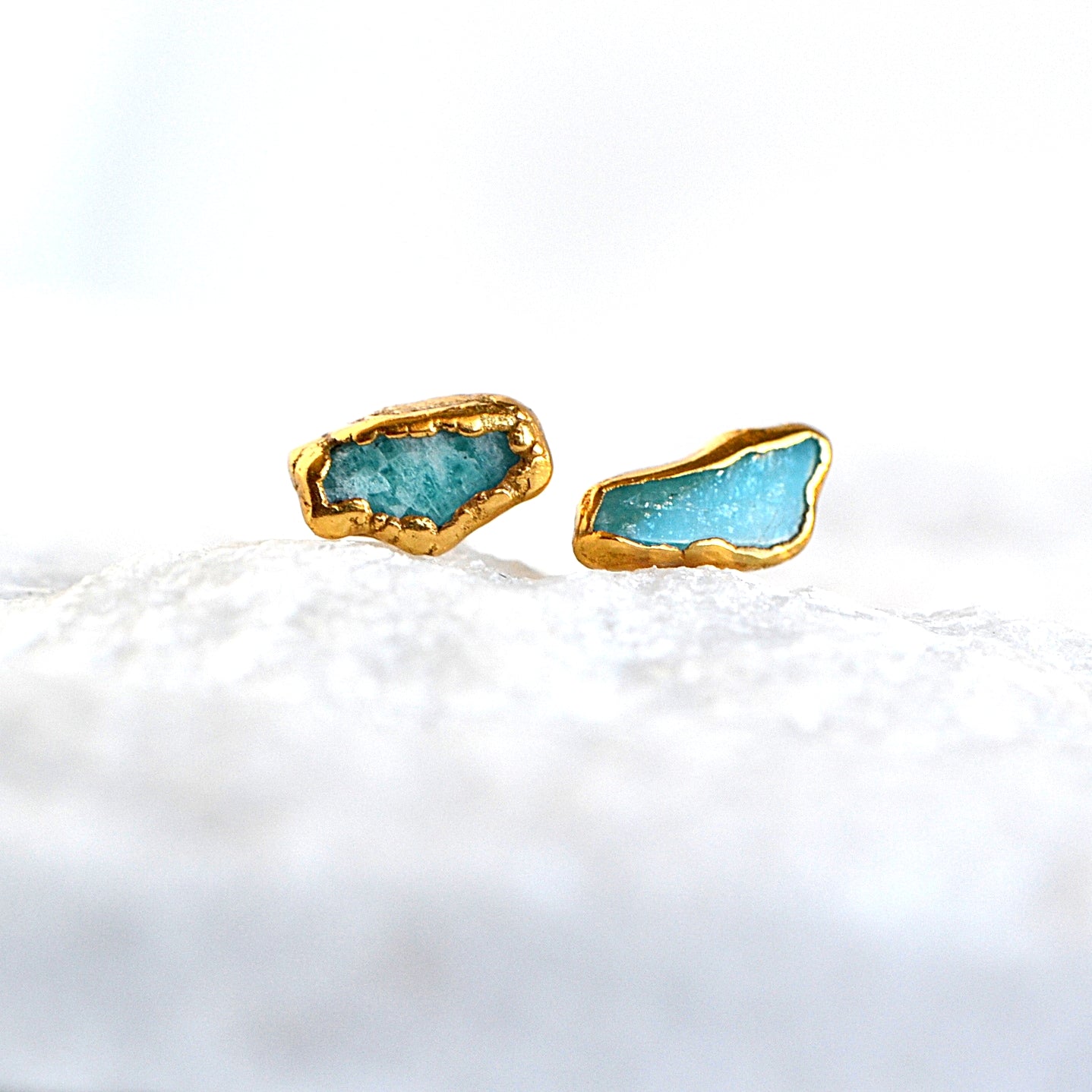 Kolczyki Sztyfty Amazonit