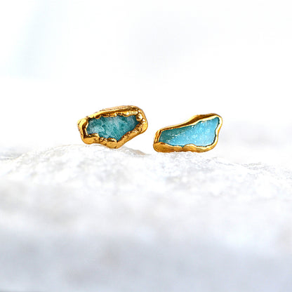 Kolczyki Sztyfty Amazonit
