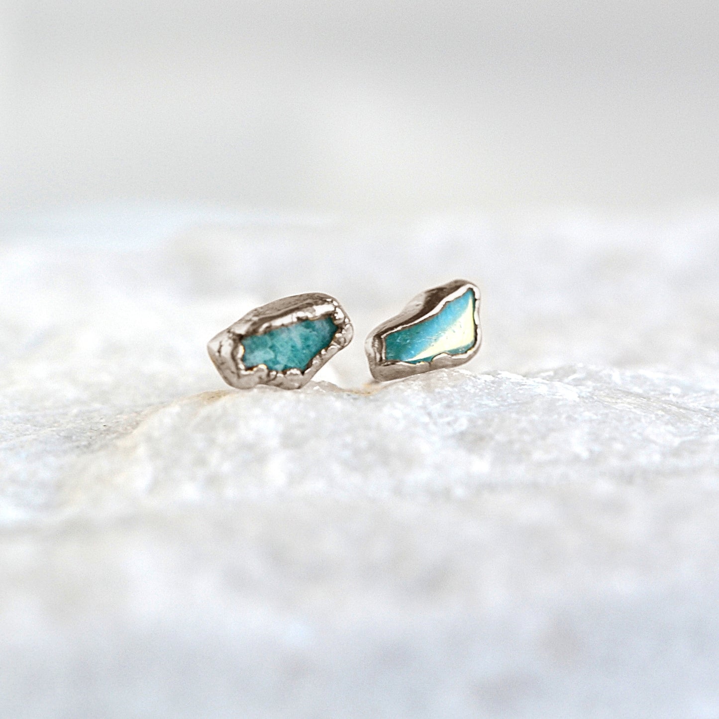 Kolczyki Sztyfty Amazonit