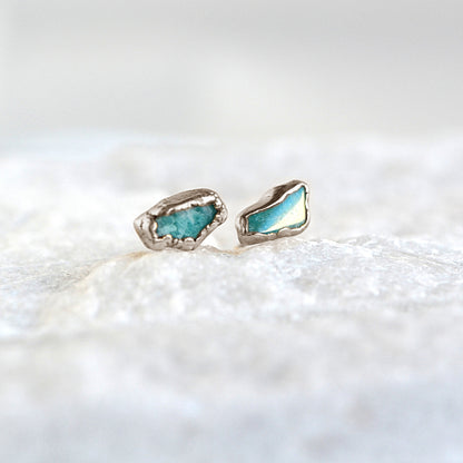 Kolczyki Sztyfty Amazonit