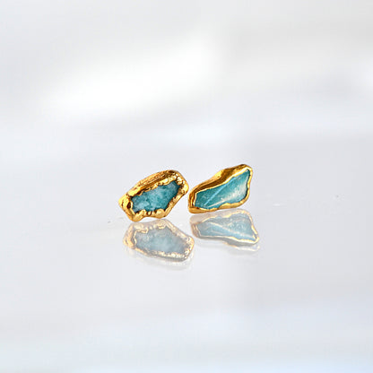 Kolczyki Sztyfty Amazonit
