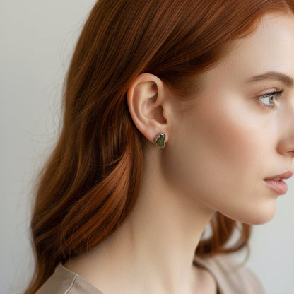 Kolczyki Sztyfty Epidot