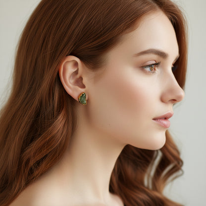 Kolczyki Sztyfty Epidot