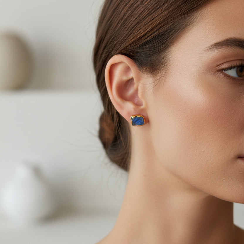 Kolczyki Sztyfty Lapis Lazuli