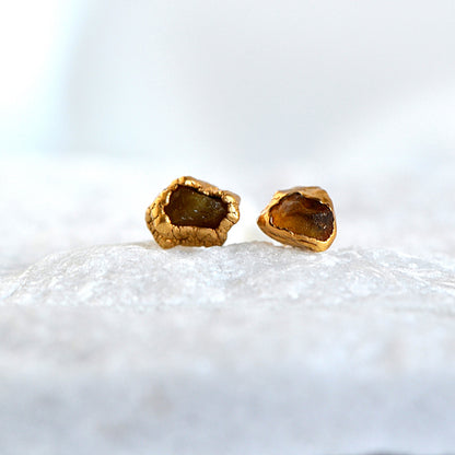 Kolczyki Sztyfty Bursztyn