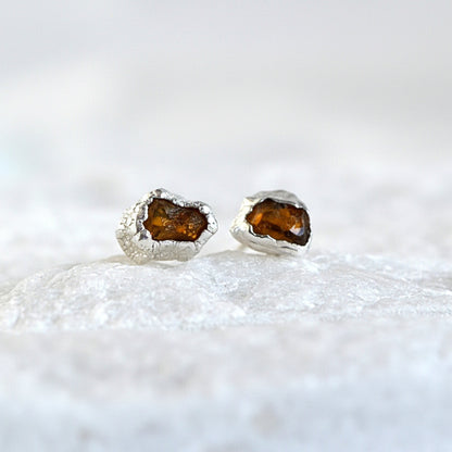 Kolczyki Sztyfty Bursztyn