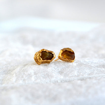 Kolczyki Sztyfty Bursztyn